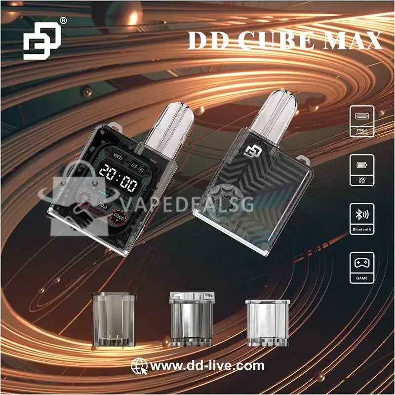 DD Cube Max Device features Bluetooth LED display compatible pods Singapore