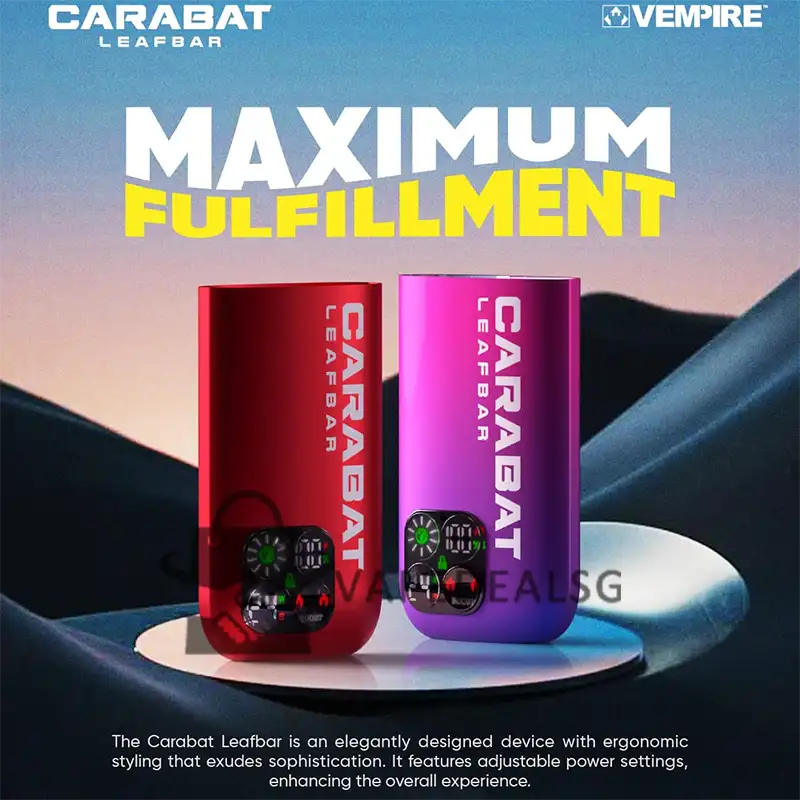CARABAT Leafbar 15000 device battery adjustable power boost mode Singapore ready stock